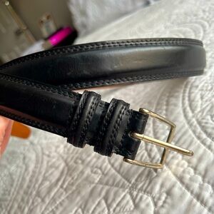 Full Grain Italian Leather Black Belt